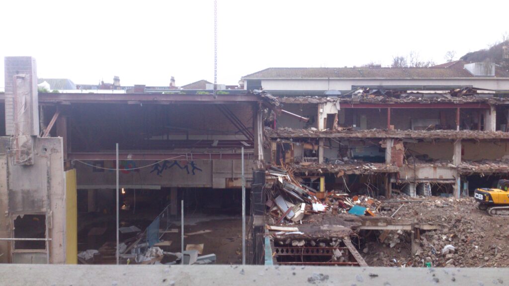 Demolition of the Bristol ice rink